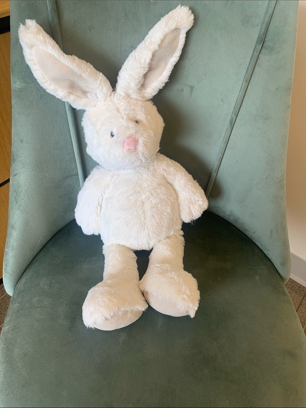 Cream Plush Bunny with Soft Pink Nose Pottery Barn Kids